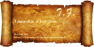 Tamaska Florina névjegykártya