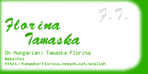 florina tamaska business card